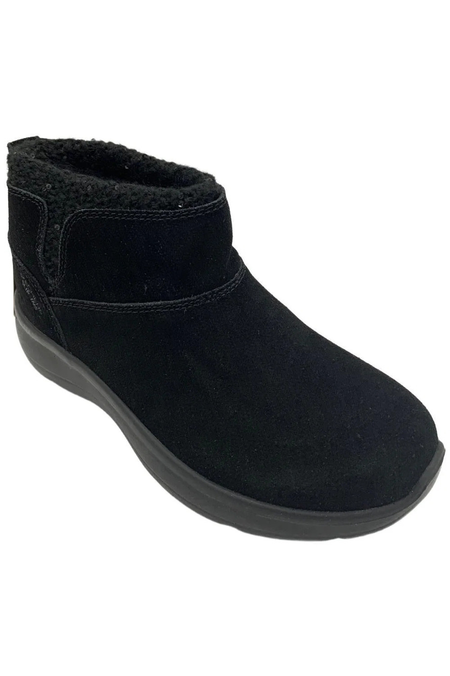 Skechers Women's Slip-ins Encore Water Repellent Suede Boots Black - Medium